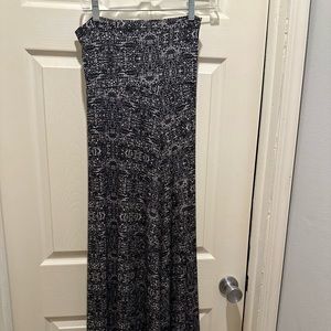 Black and White Maxi Skirt